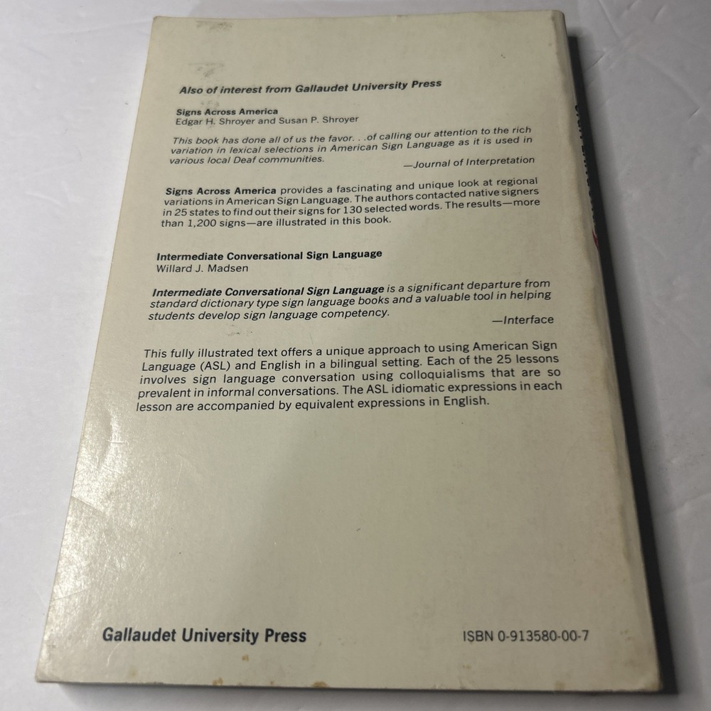 Conversational Sign Language II : An Intermediate-Advanced Manual, Paperback ... - Picture 4 of 10